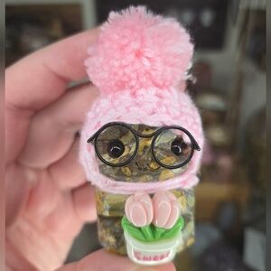Fruit Jasper Flower Pot Glasses Winter Hat Crystal Buddy